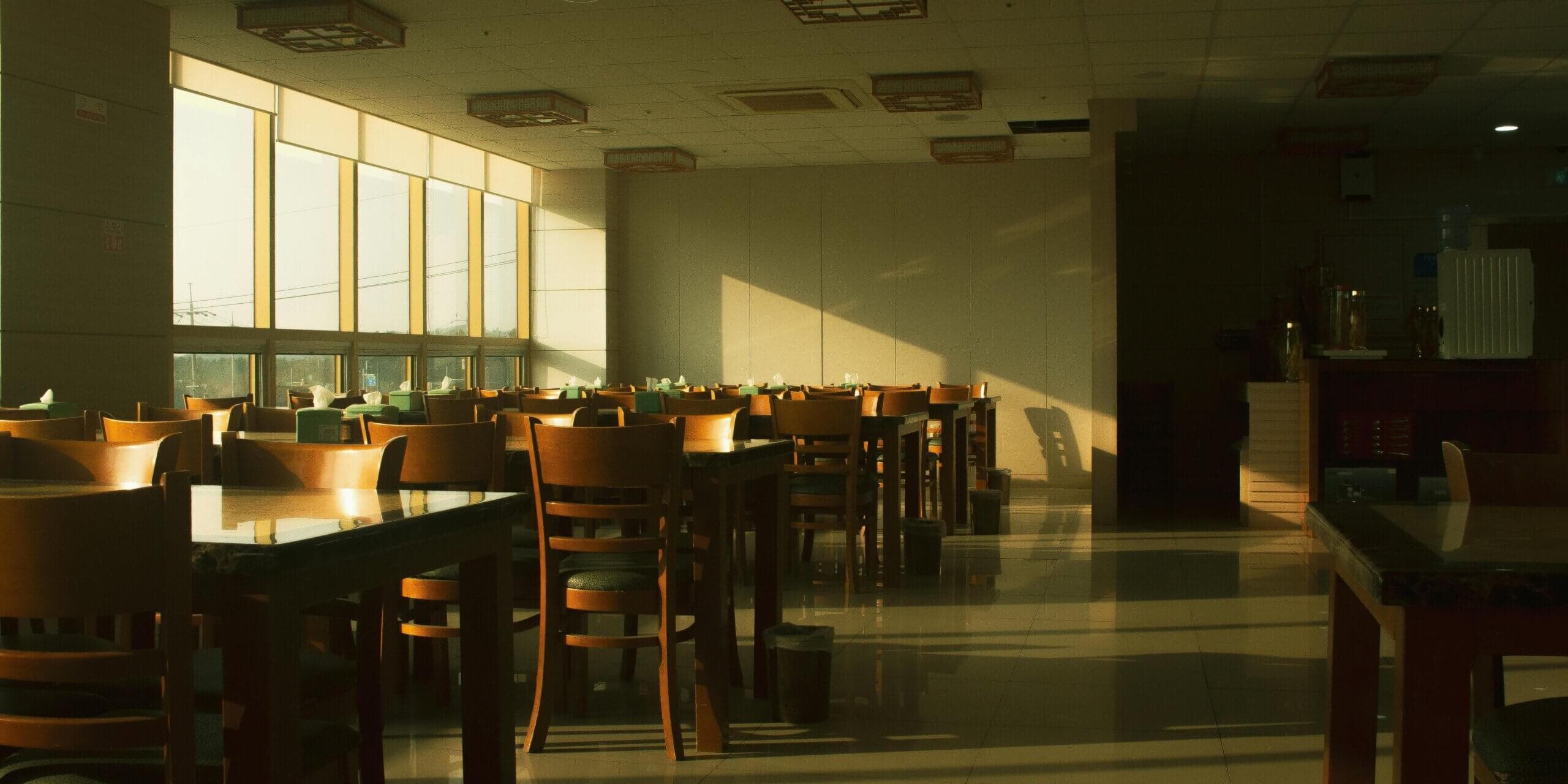 Empty office cafeteria